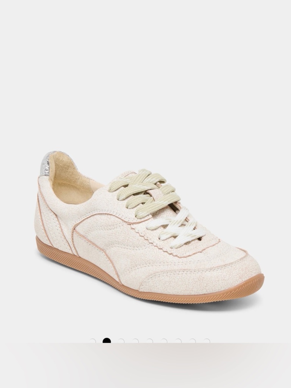 Casual Women's Pink Cream Lace-Up Sneaker